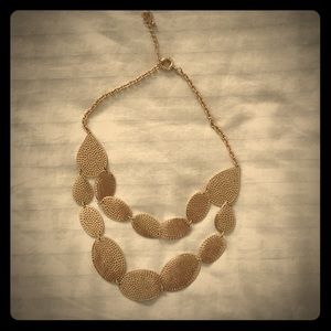 Gold layered statement necklace